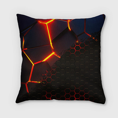 Подушка квадратная Monster energy броня краски / 3D-принт – фото 2