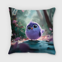 Подушка квадратная Круглый удивленный птенец, цвет: 3D-принт