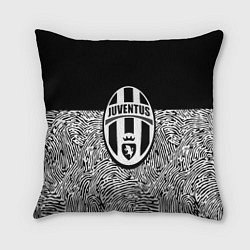 Подушка квадратная Juventus отпечатки текстура, цвет: 3D-принт