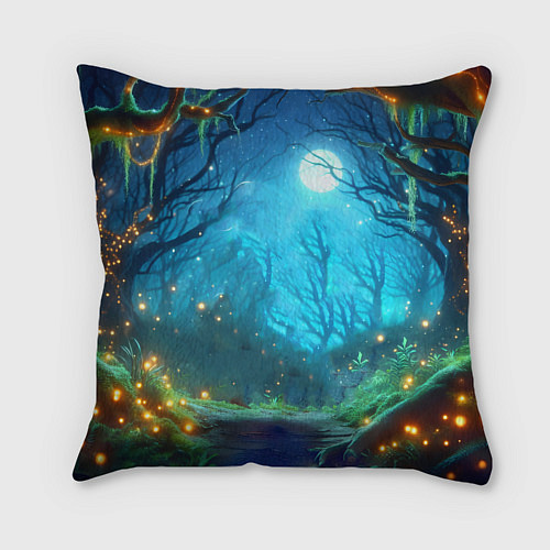 Подушка квадратная Ведьмочка-малютка в ночь на хэллоуин / 3D-принт – фото 2