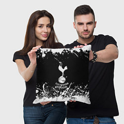 Подушка квадратная Тоттенхэм Хотспур белые краски, цвет: 3D-принт — фото 2