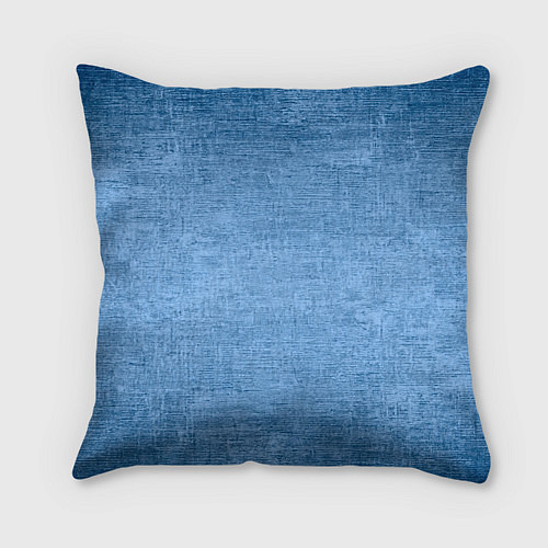 Подушка квадратная Тёмный голубой потёртости однотонный / 3D-принт – фото 2