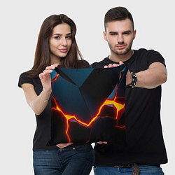 Подушка квадратная Breaking block, цвет: 3D-принт — фото 2