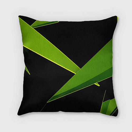 Подушка квадратная Geometric neon / 3D-принт – фото 2