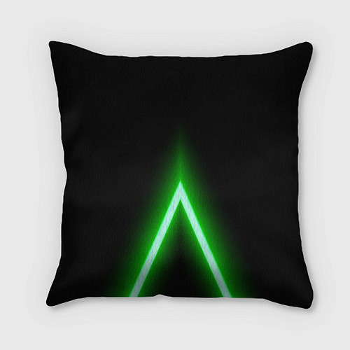 Подушка квадратная Color neon green / 3D-принт – фото 2