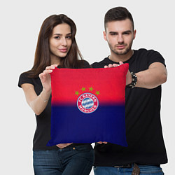 Подушка квадратная Бавария Мюнхен градиент, цвет: 3D-принт — фото 2