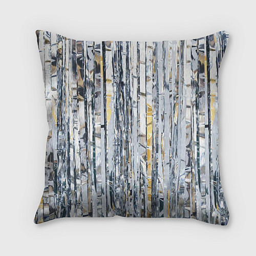 Подушка квадратная Новогодний дождик / 3D-принт – фото 2