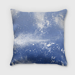 Подушка квадратная Снежки попали в тебя
