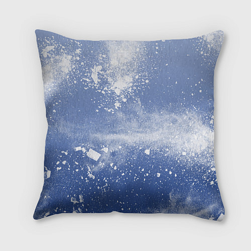Подушка квадратная Снежки попали в тебя / 3D-принт – фото 2