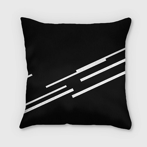 Подушка квадратная Реал Мадрид полосы текстура линии / 3D-принт – фото 2
