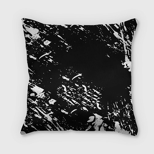 Подушка квадратная Juventus белые штрихи красок / 3D-принт – фото 2