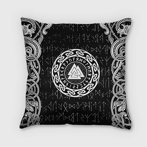 Подушка квадратная Волки воины с символикой / 3D-принт – фото 2