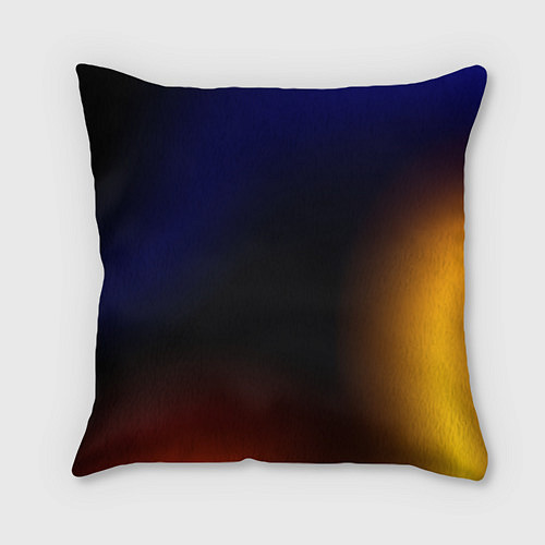Подушка квадратная Color black red blue / 3D-принт – фото 2