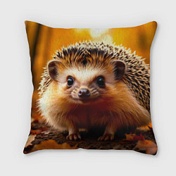 Подушка квадратная Ежик в осеннем лесу