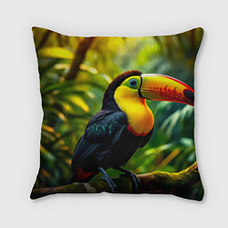 Подушка квадратная Тукан на ветке