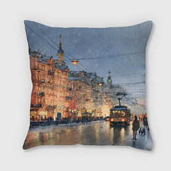 Подушка квадратная Вечер Санкт-Петербурга