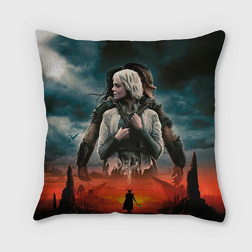 Подушка квадратная Главные герои Хищник планета смерти / 3D-принт – фото 2