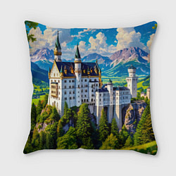 Подушка квадратная Сказочный Нойшванштайн
