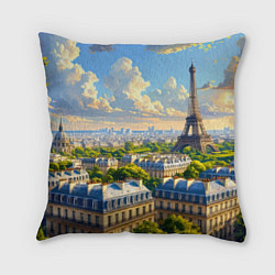 Подушка квадратная Золотой Париж взгляд с высоты