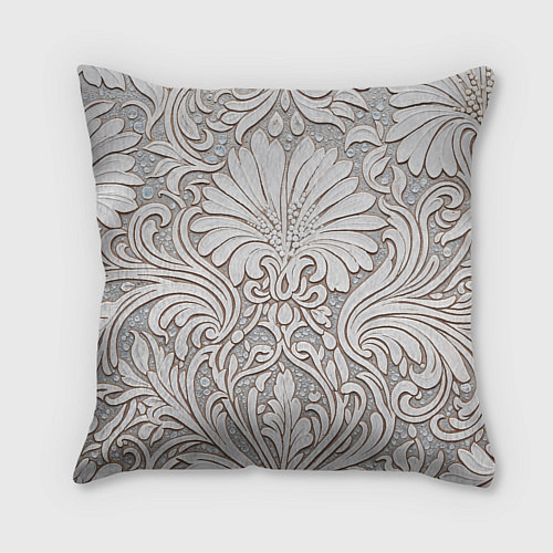 Подушка квадратная Вензельные цветы / 3D-принт – фото 2