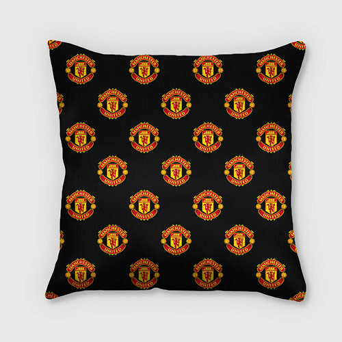 Подушка квадратная Manchester United Pattern / 3D-принт – фото 2