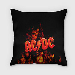 Подушка квадратная AC/DC Flame, цвет: 3D-принт