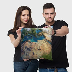 Подушка квадратная Земля, цвет: 3D-принт — фото 2
