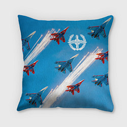 Подушка квадратная Самолеты ВВС, цвет: 3D-принт