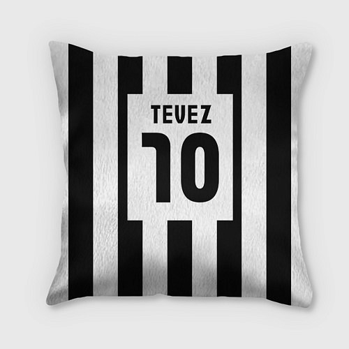 Подушка квадратная Juventus: Tevez / 3D-принт – фото 2