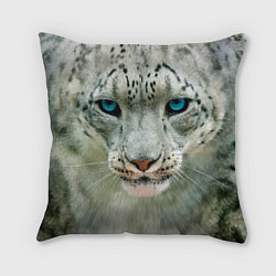 Подушка квадратная Снежный барс