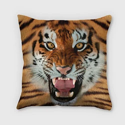 Подушка квадратная Взгляд тигра, цвет: 3D-принт
