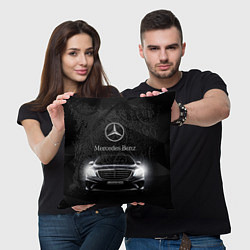 Подушка квадратная Mercedes цвета 3D-принт — фото 2