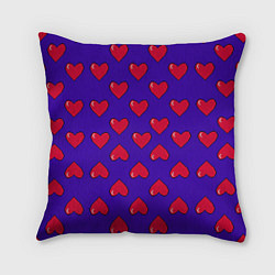 Подушка квадратная Hearts Pattern, цвет: 3D-принт