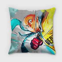 Подушка квадратная One Punch Man Rage, цвет: 3D-принт