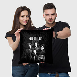 Подушка квадратная Fall out boy band цвета 3D-принт — фото 2
