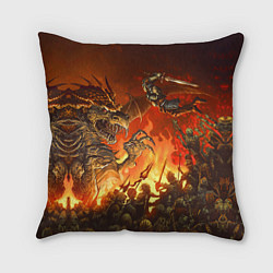Подушка квадратная Dark Souls: Fire Dragon, цвет: 3D-принт