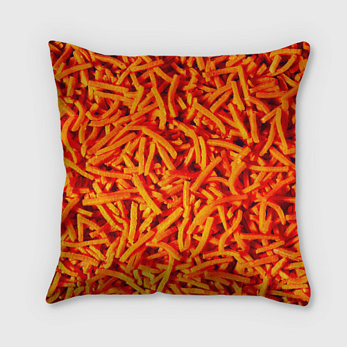 Подушка квадратная Морковь / 3D-принт – фото 2