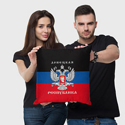 Подушка квадратная Донецкая народная республика, цвет: 3D-принт — фото 2