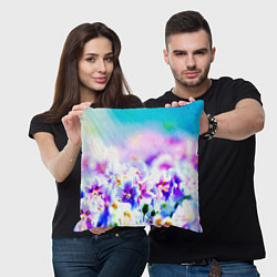 Подушка квадратная Цветочное поле, цвет: 3D-принт — фото 2