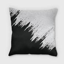 Подушка квадратная Черно-белый разрыв, цвет: 3D-принт