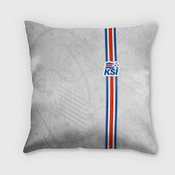 Подушка квадратная Сборная Исландии по футболу, цвет: 3D-принт