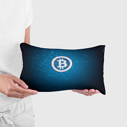 Подушка-антистресс Bitcoin Blue цвета 3D-принт — фото 2