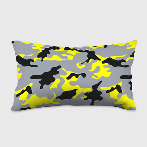 Подушка-антистресс Yellow & Grey Camouflage / 3D-принт – фото 2