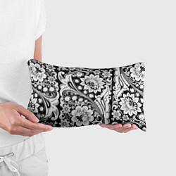 Подушка-антистресс Хохлома черно-белая, цвет: 3D-принт — фото 2