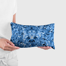Подушка-антистресс Сине-бело-голубой лев, цвет: 3D-принт — фото 2
