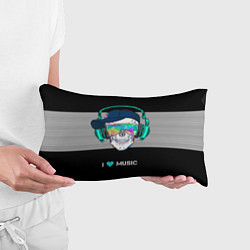 Подушка-антистресс I like music - skull, цвет: 3D-принт — фото 2