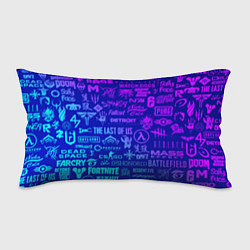 Подушка-антистресс Неоновые геймерские лого