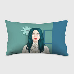 Подушка-антистресс Billie Eilish: Turquoise Hair, цвет: 3D-принт