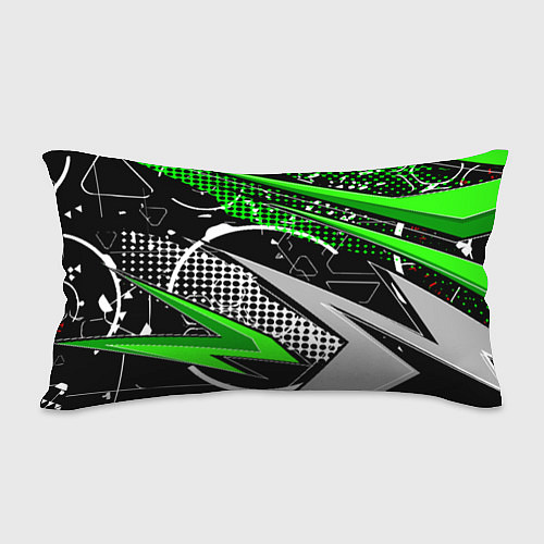 Подушка-антистресс Black and green corners / 3D-принт – фото 2