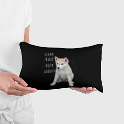 Подушка-антистресс Sleep Eat Play Repeat Хаски щенок, цвет: 3D-принт — фото 2